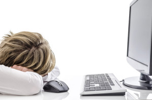 man in front of computer 